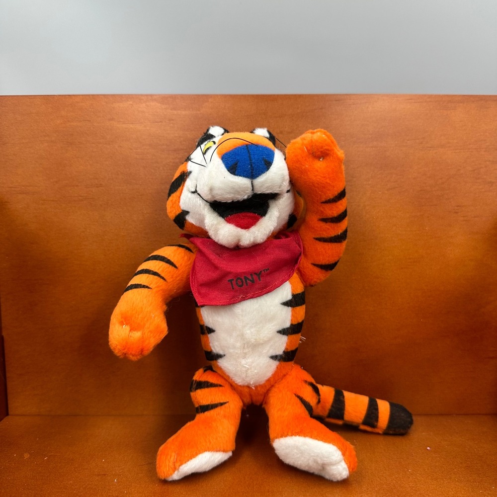 Vintage Kelloggs Tony the Tiger Plush 8 in Cereal Mascot Stuffed Animal